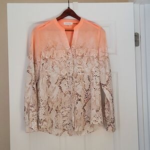 Calvin Klein Snake Skin Pattern Blouse